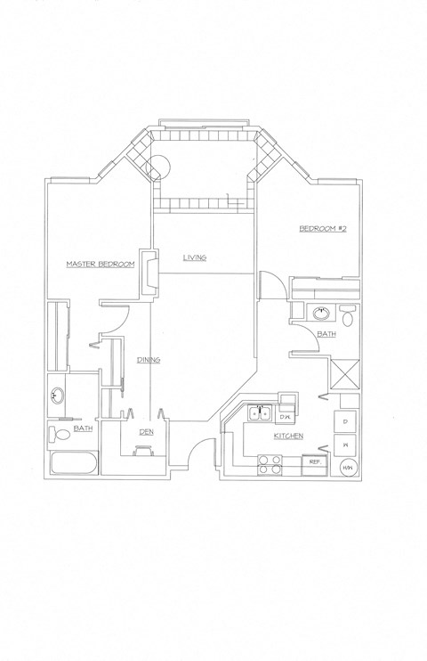 Unit F (2 Bed, 2 Bath)